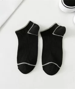 Set of 5 Pairs of Cotton Anti-bacterial Ankle Socks WZ-924000108