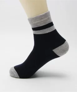Set of 5 Pairs of Cotton Anti-bacterial Crew Socks WZ-92400096