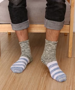 Set of 3 Pairs of Cotton Anti-bacterial Crew Socks WZ-92400077