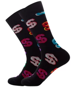 Set of 4 Pairs of Cotton Anti-bacterial Crew Socks WZ-92400061
