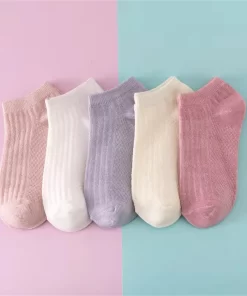 Set of 5 Pairs of Breathable Anti-bacterial Crew Socks WZ-92400017