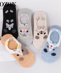 Set of 5 Pairs of Cotton Anti-bacterial Crew Socks WZ-924000297