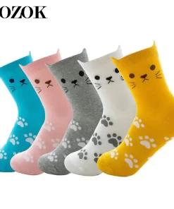 Set of 5 Pairs of Cotton Breathable Ankle Socks WZ-924000267