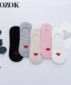 Set of 5 Pairs of Cotton sweat-absorbent Ankle Socks WZ-924000310