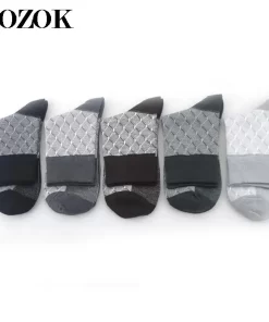Set of 5 Pairs of Cotton Anti-bacterial  Ankle Socks WZ-924000143