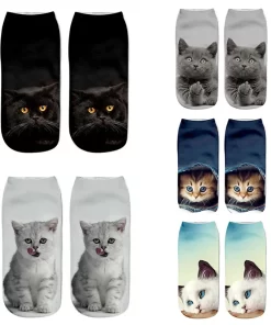 Set of 5 Pairs of Cotton Anti-bacterial Crew Socks WZ-924000173