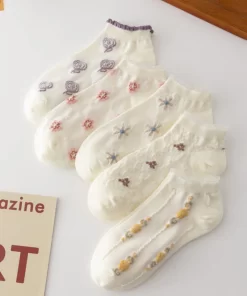 Set of 5 Pairs of Cotton Breathable Crew Socks WZ-924000263