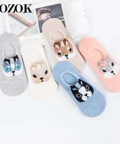 Set of 5 Pairs of Cotton sweat-absorbent Ankle Socks WZ-924000223