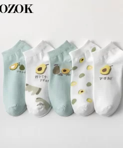 Set of 5 Pairs of Cotton sweat-absorbent Ankle Socks WZ-924000205