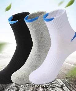 Set of 3 Pairs of Cotton Anti-bacterial Crew Socks WZ-924000177