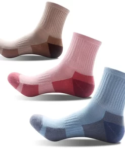Set of 3 Pairs of Cotton Anti-bacterial Crew Socks WZ-924000163