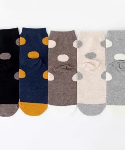 Set of 5 Pairs of Cotton Breathable Crew Socks WZ-924000259