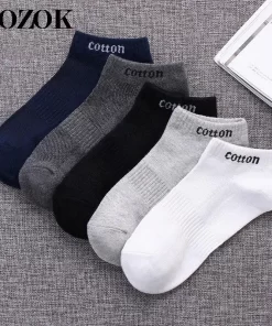 Set of 5 Pairs of Cotton sweat-absorbent Crew Socks WZ-924000218