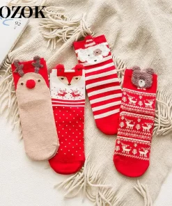Set of 5 Pairs of Cotton sweat-absorbent Crew Socks WZ-924000209