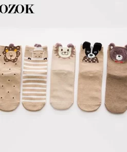 Set of 5 Pairs of Cotton sweat-absorbent Ankle Socks WZ-924000206