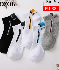 Set of 5 Pairs of Cotton Anti-bacterial  Ankle Socks WZ-924000140