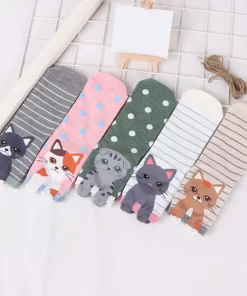 Set of 5 Pairs of Cotton Breathable Ankle Socks WZ-924000275