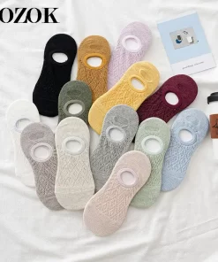 Set of 5 Pairs of Cotton Breathable Ankle Socks WZ-924000274
