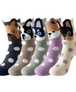 Set of 3 Pairs of Cotton Breathable Crew Socks WZ-924000245