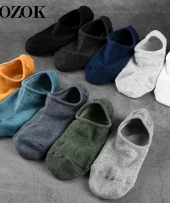 Set of 5 Pairs of Cotton Anti-bacterial Crew Socks WZ-924000169