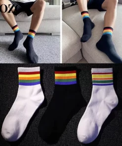 Set of 3 Pairs of Cotton Anti-bacterial Crew Socks WZ-924000158