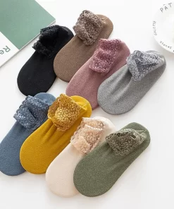 Set of 5 Pairs of Cotton Anti-bacterial Crew Socks WZ-924000298