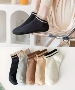 Set of 5 Pairs of Cotton Breathable Crew Socks WZ-924000262