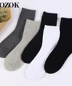 Set of 5 Pairs of Cotton Breathable Crew Socks WZ-924000252