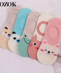 Set of 5 Pairs of Cotton Breathable Crew Socks WZ-924000251