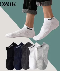 Set of 5 Pairs of Cotton sweat-absorbent Ankle Socks WZ-924000219