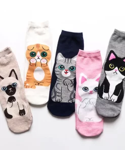 Set of 5 Pairs of Cotton sweat-absorbent Ankle Socks WZ-924000199