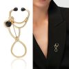 Diamond Flowers Pearls Brooch QTXZ-9110115