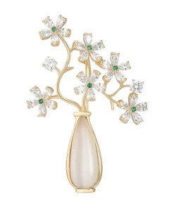 3 colors Diamonds Brooch QTXZ-9110072