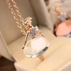 Gold Chain Silver Pendant AlphabetNecklace DDXL-9120062