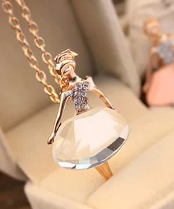 Gold Chain Silver Pendant AlphabetNecklace DDXL-9120062