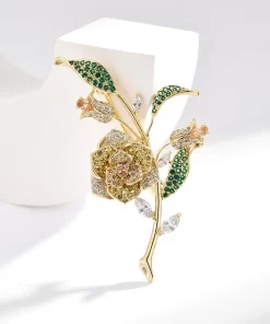 2 Colors Pearls Alphabet Brooch QTXZ-9110038
