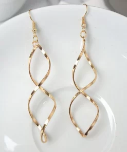 Black Letter White Square Earrings CCED-9110221