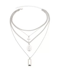 Silver Long Chain Necklace DDXL-9120043