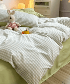 Fashion Washable Silk Digital Print Bedding Sets(1 Quilt, 1 Sham,2 pillow cases)SJT-986013