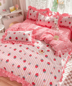 Classic Pure Silk Digital Print Bedding Sets(1 Quilt,1 Sham,1 pillow cases)SJT-986028