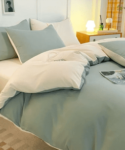 Fashion Washable Silk Digital Bedding Sets(1 Quilt,1 Sham,2 pillow cases)SJT-986055