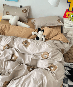 Fashion Pure Silk Digital Print Bedding Sets(1 Quilt,1 Sham,1 pillow cases)SJT-986039