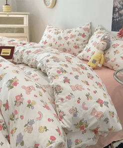 Fashion Pure Silk Digital Bedding Sets(1 Quilt,1 Sham,1 pillow cases)SJT-986051