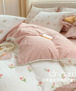 Fashion Washable Silk Digital Bedding Sets(1 Quilt,1 Sham,2 pillow cases)SJT-986066