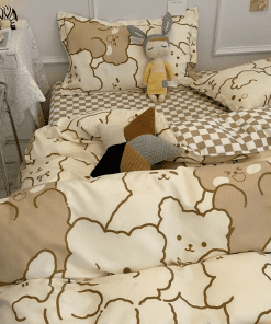 Fashion Washable Silk Digital Bedding Sets(1 Quilt,1 Sham,2 pillow cases)SJT-986068