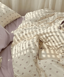 Classic Washable Silk Digital Print Bedding Sets(1 Quilt, 1 Sham,2 pillow cases)SJT-986010
