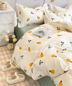 Fashion Washable Silk Digital Print Bedding Sets(1 Quilt, 1 Sham,2 pillow cases)SJT-986020
