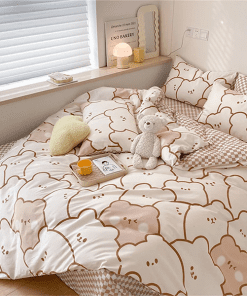 Fashion Pure Silk Digital Print Bedding Sets(1 Quilt,1 Sham,1 pillow cases)SJT-986023