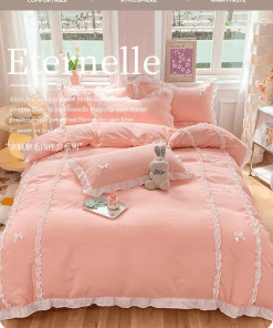 Fashion Washable Silk Digital Bedding Sets(1 Quilt,1 Sham,2 pillow cases)SJT-986075