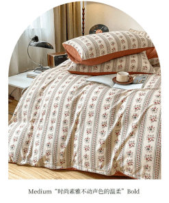 Fashion Pure Silk Digital Print Bedding Sets(1 Quilt,1 Sham,1 pillow cases)SJT-986038